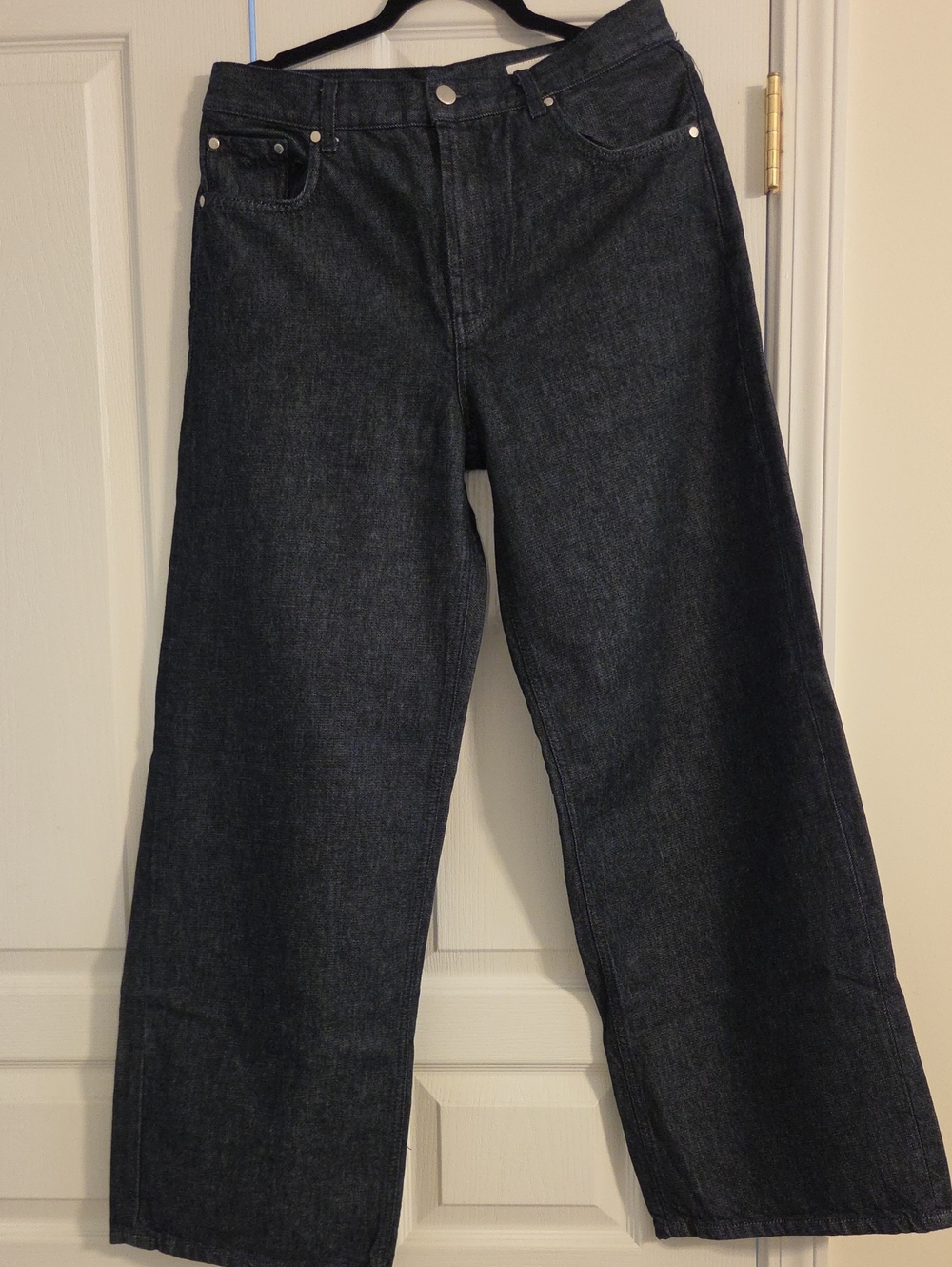 Zara Dark Blue Wide-Leg Jeans